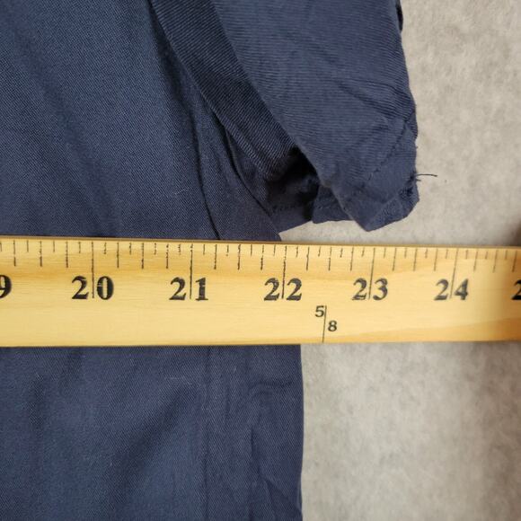 Torrid Navy Blue SS Button Up Rayon Stretch Pocket Shirt Women's Plus 1X - Picture 9 of 12